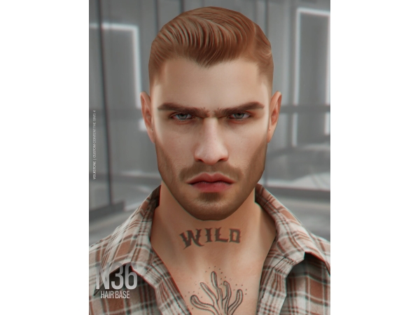 Alpha HAIR BASE N36 (FREE) - The Sims 4 Custom Content