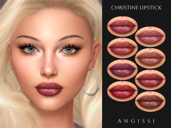 Alpha Christine Lipstick by ANGISSI - The Sims 4 Custom Content