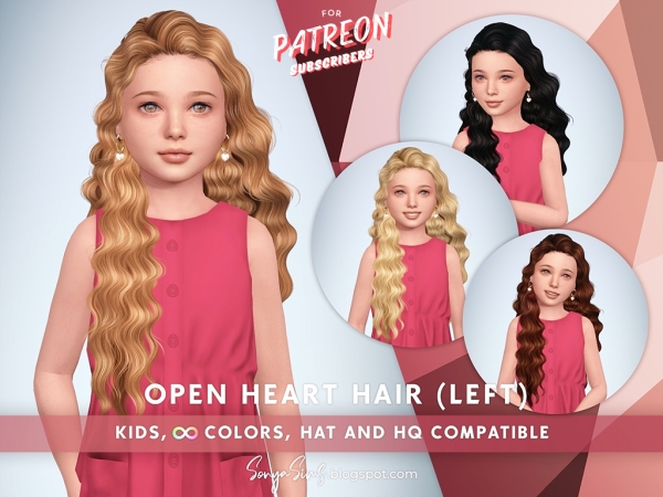 Alpha Open Heart (LEFT) Kids - The Sims 4 Custom Content