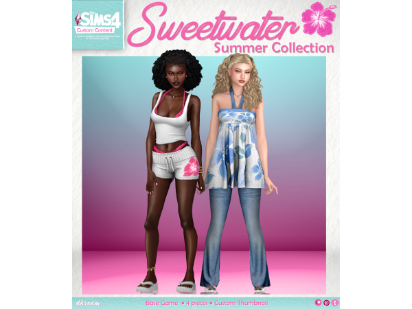 Alpha Sweetwater Summer Collection by dhream - The Sims 4 Custom Content