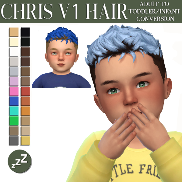 Maxis Match AH00B Hair Conversions by simsfinds - The Sims 4 Custom Content