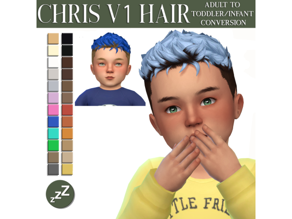 Maxis Match AH00B Hair Conversions by sleepyz - The Sims 4 Custom Content