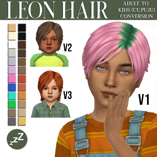 Maxis Match AH00B Hair Conversions by simsfinds - The Sims 4 Custom Content