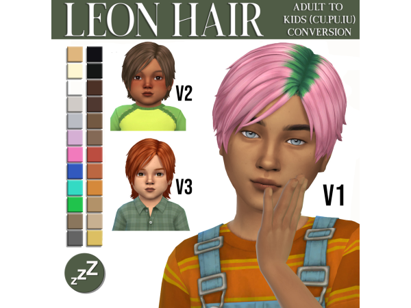 Maxis Match AH00B Hair Conversions by sleepyz - The Sims 4 Custom Content
