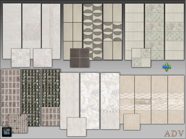 Alpha Bathroom wall and floor tiles - The Sims 4 Custom Content