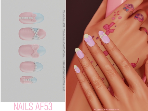 Alpha Nails AF53 - The Sims 4 Custom Content