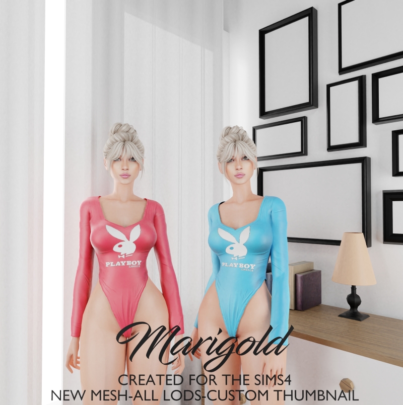 Alpha MARIGOLD TS4_Chic One Piece by marigoldsims - The Sims 4 Custom Content