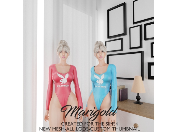 Alpha MARIGOLD TS4_Chic One Piece - The Sims 4 Custom Content