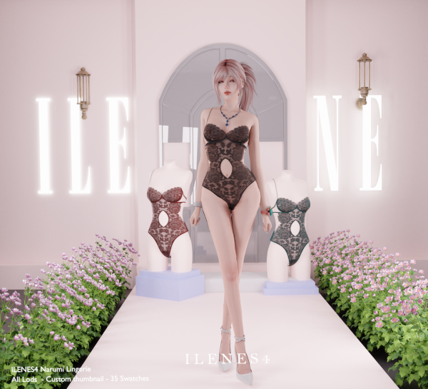 Alpha ILN Narumi Lingerie by ilenes4 - The Sims 4 Custom Content