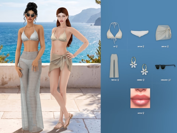 Alpha Coral Summer Lookbook - The Sims 4 Custom Content
