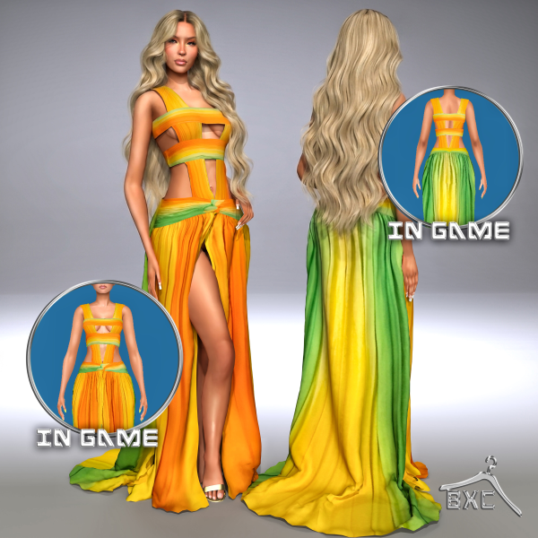 Alpha CAVALLI 2006 CUT OUT DRESS by simsfinds - The Sims 4 Custom Content