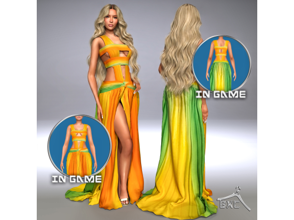 Alpha CAVALLI 2006 CUT OUT DRESS by Baddiexsimmer - The Sims 4 Custom Content
