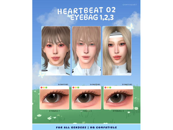Mix heartbeat 02 eyebag 123 - The Sims 4 Custom Content