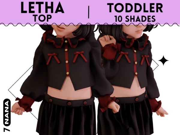 Maxis Match 7NANA (Letha) Top for Toddler - The Sims 4 Custom Content