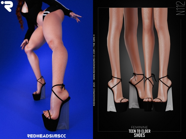 Alpha AF SHOES N112 by redheadsims - The Sims 4 Custom Content