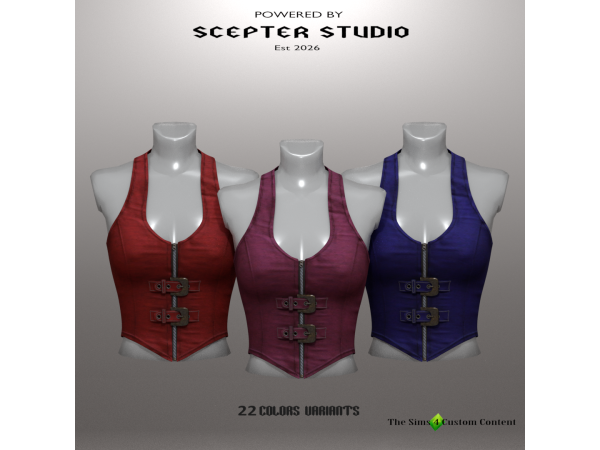 Alpha Valleria Daemonia Vest by Scepter - The Sims 4 Custom Content