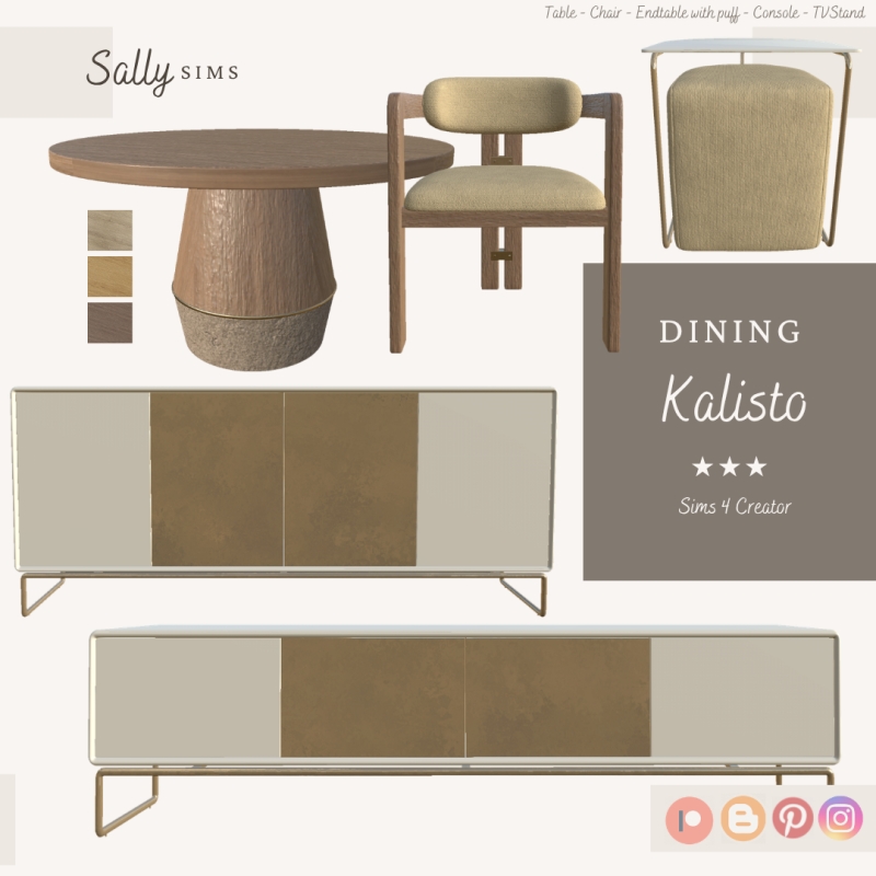 Alpha Dining KALISTO by sally4sims - The Sims 4 Custom Content