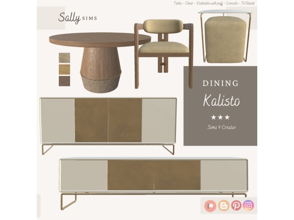 Alpha Dining KALISTO - The Sims 4 Custom Content