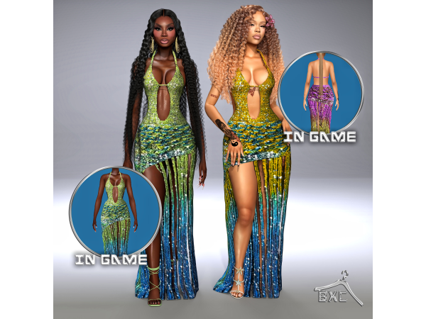 Alpha CROCHET DRESS by Baddiexsimmer - The Sims 4 Custom Content