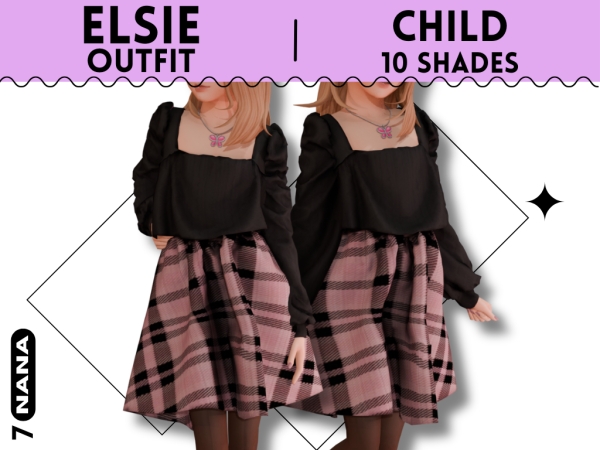 Maxis Match 7NANA (Elsie) Outfit for Child - The Sims 4 Custom Content