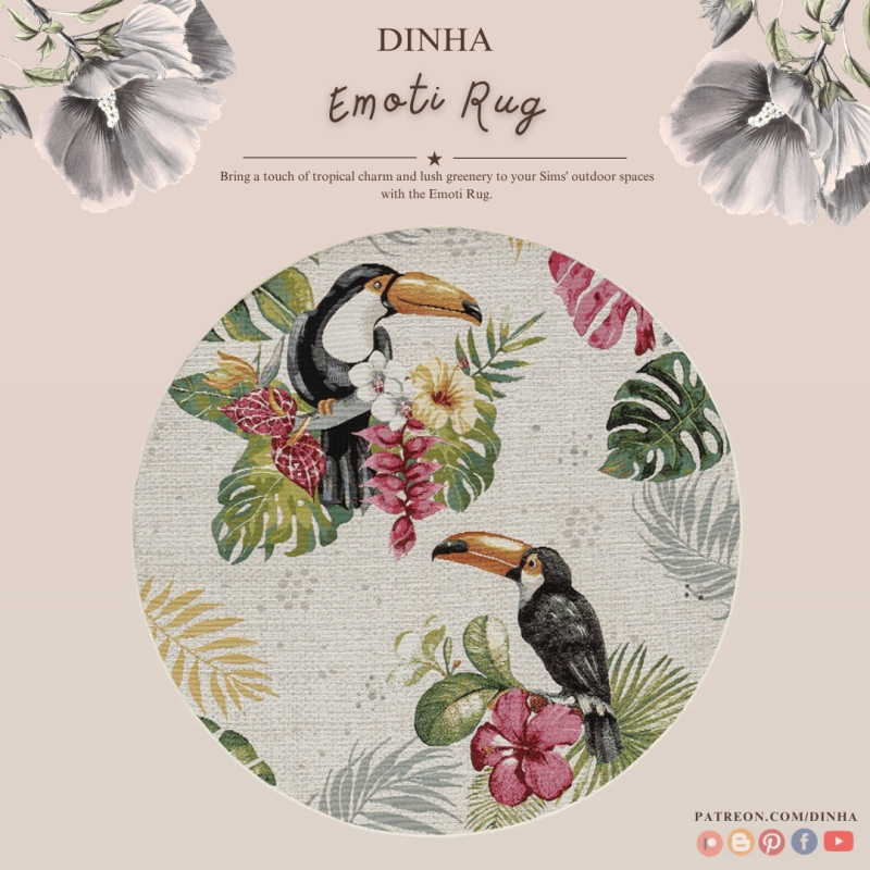 Alpha Emoti Rug by dinhagamer - The Sims 4 Custom Content
