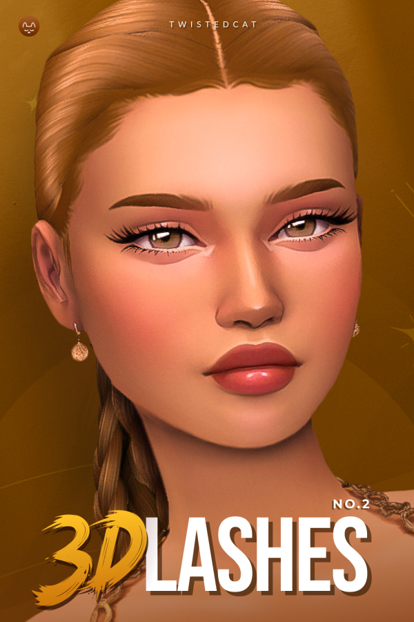 Maxis Match 3D Eyelashes NO2 by simsfinds - The Sims 4 Custom Content