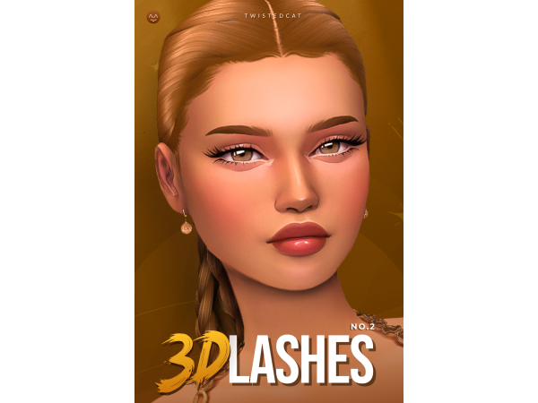 Maxis Match 3D Eyelashes NO2 by TwistedCat - The Sims 4 Custom Content