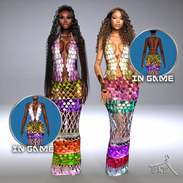 Alpha SEQUIN DRESS by simsfinds - The Sims 4 Custom Content