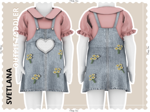 Alpha Svetlana Outfit Toddler - The Sims 4 Custom Content