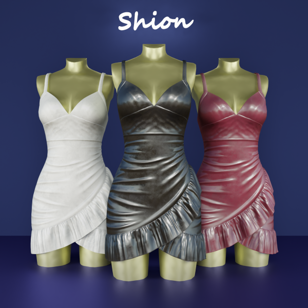 Alpha Shion Selene Dress by shion_sims - The Sims 4 Custom Content
