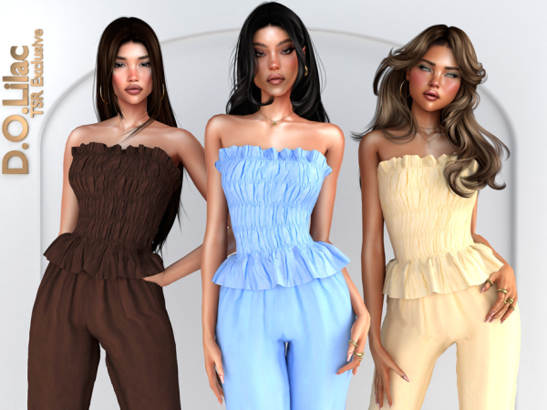 Alpha Linen Escape Set by DOLilac - The Sims 4 Custom Content