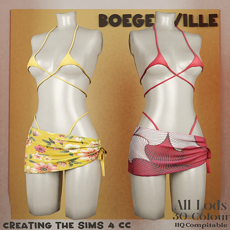 Alpha Boe_Aura Roseana Bikini by boegenville - The Sims 4 Custom Content