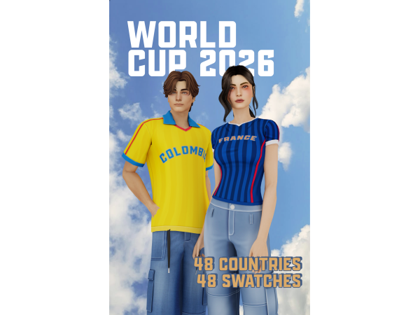 Maxis Match World Cup Shirt by MissValentine - The Sims 4 Custom Content