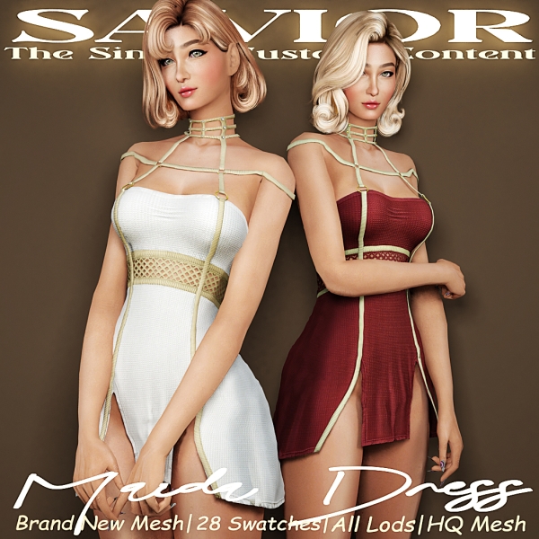Alpha Svr_Maidalista Dress by saviorts4 - The Sims 4 Custom Content