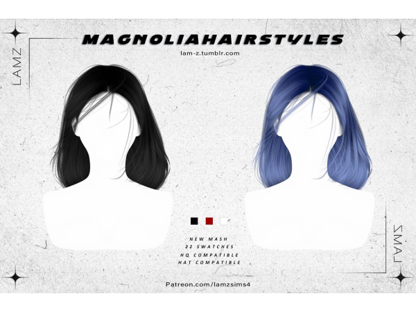 Alpha LAMZ_MagnoliaHairstyles_001F - The Sims 4 Custom Content