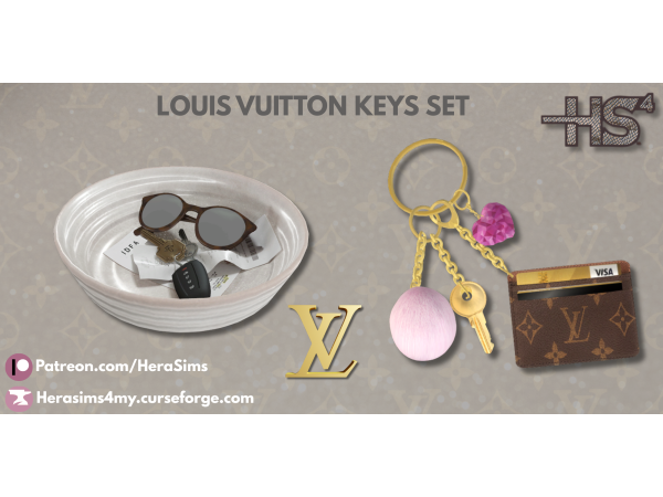 Alpha Louis vitton keys set - The Sims 4 Custom Content