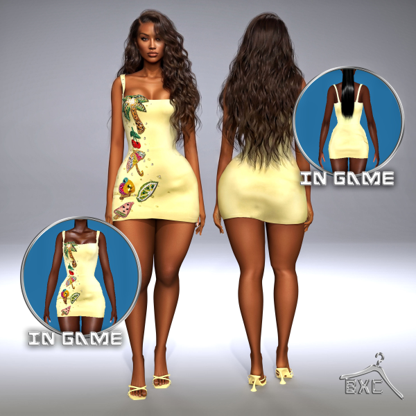 Alpha SUMMER DRESS by simsfinds - The Sims 4 Custom Content
