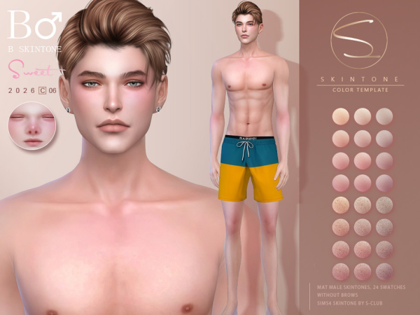 Alpha S CLUB MALE SKINTONES Club by S - The Sims 4 Custom Content