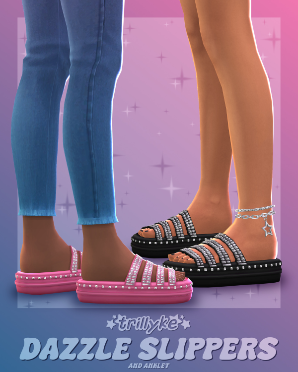 Maxis Match Dazzle Slippers Anklet by simsfinds - The Sims 4 Custom Content