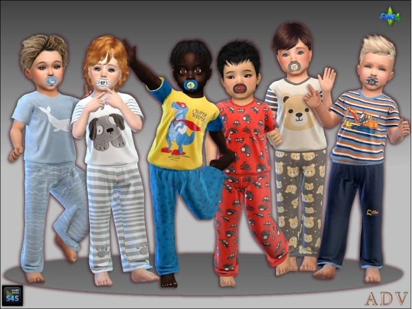 Alpha Sleepwaer for toddler boys - The Sims 4 Custom Content