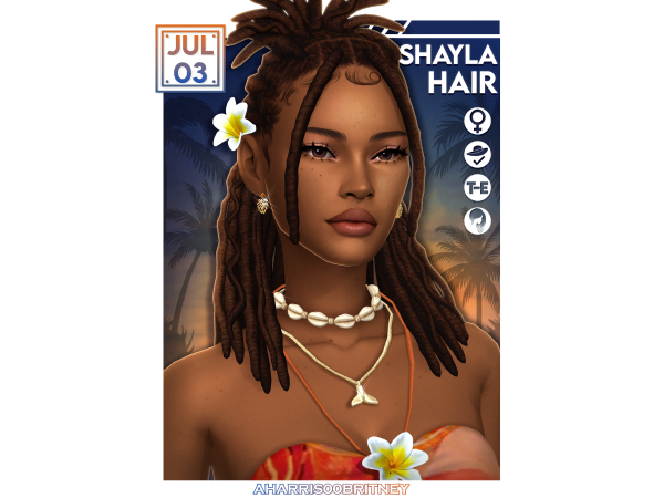Maxis Match Shayla Hair by aharris00britney - The Sims 4 Custom Content