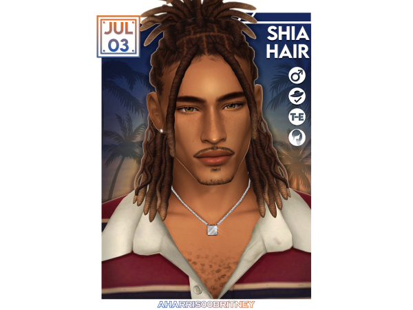 Maxis Match Shia Hair by aharris00britney - The Sims 4 Custom Content