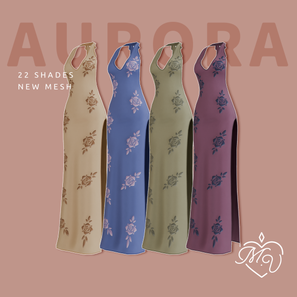 Maxis Match Aurora Dress by simsfinds - The Sims 4 Custom Content