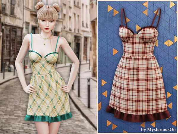 Alpha Autumn picnic sundress by MysteriousOo - The Sims 4 Custom Content
