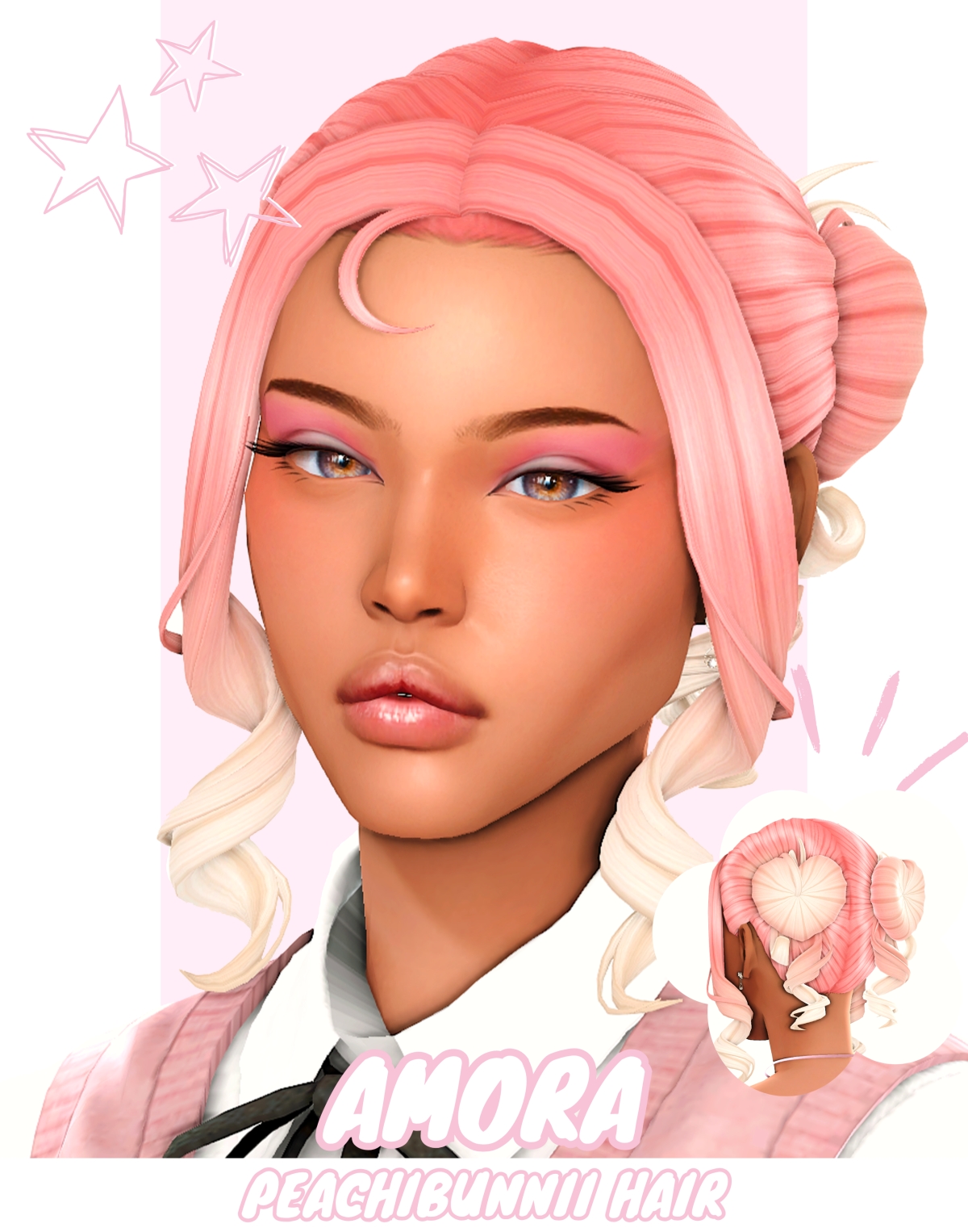 Maxis Match Amora Hair by simsfinds - The Sims 4 Custom Content
