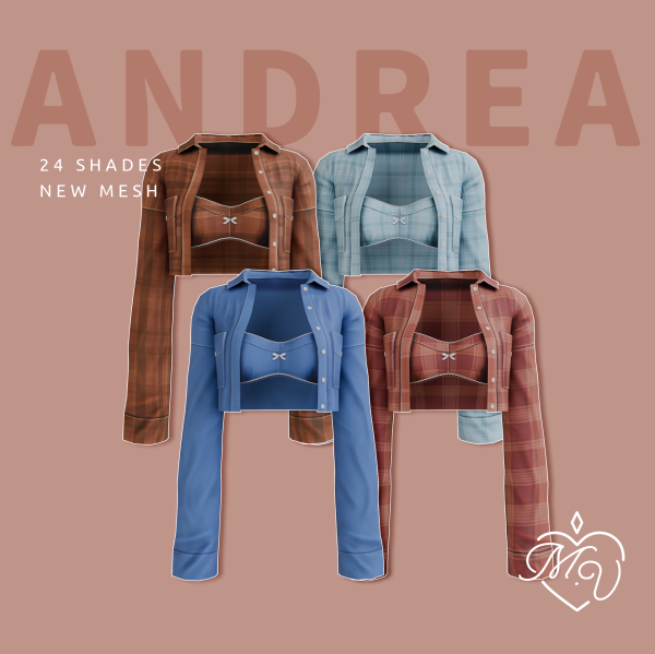 Maxis Match Andrea Top by simsfinds - The Sims 4 Custom Content
