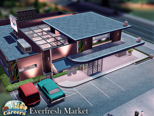 Maxis Match Careers Everfresh Market l by simzmora - The Sims 4 Custom Content