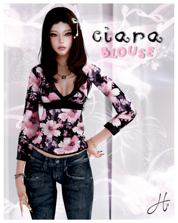 Mix heartquake ciara blouse by simsfinds - The Sims 4 Custom Content