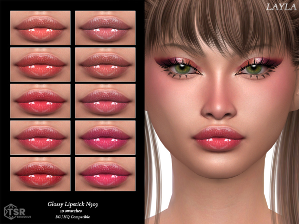 Alpha tsr Layla Ava Glossy Lipstick - The Sims 4 Custom Content