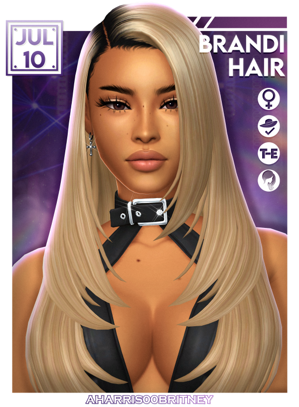 Maxis Match Brandi Hair by simsfinds - The Sims 4 Custom Content
